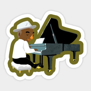 The piano part in a jazz quartet Sticker